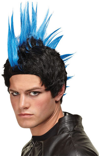 Wig Blue Punk Rocker