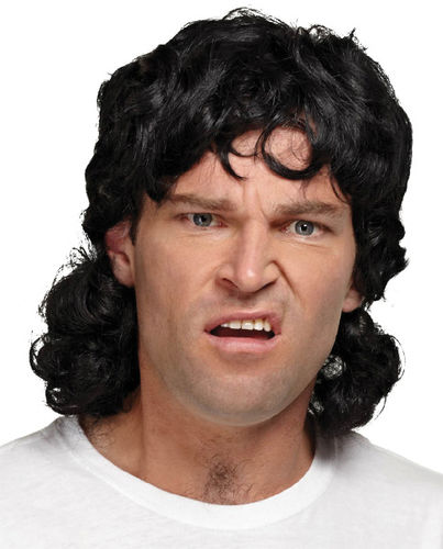 Mullet Wig Black
