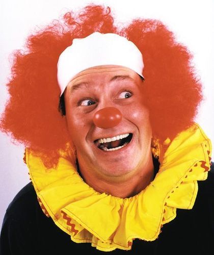 Clown Wig Bald Curly Red