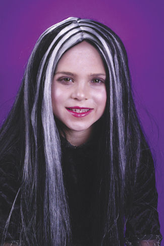 Wig Child Black White Streaks