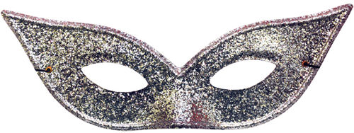 Harlequin Mask Lame Silver Case Pack 2