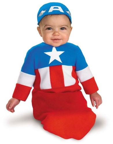 Baby Bunting Costume: Captain America- 0-6 Months