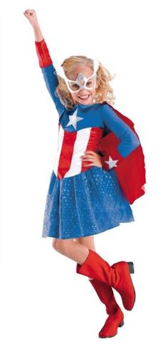 Girl's Costume: Captain America- Small