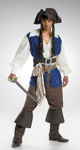 Teen Costume: Captain Jack Sparrow Deluxe- Size 38-40