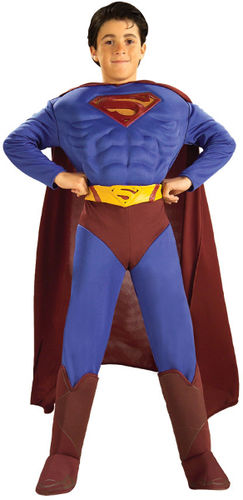 Boy's Costume: Superman Muscle Chest- Medium