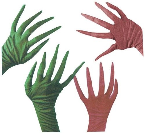 Gloves Creepy Nightmare Burgundy