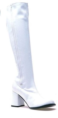 Women's Go Go Boots: White- Size 14