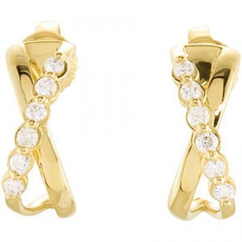 Diamond Drop Earrings - 14k Yellow 1/4cttw