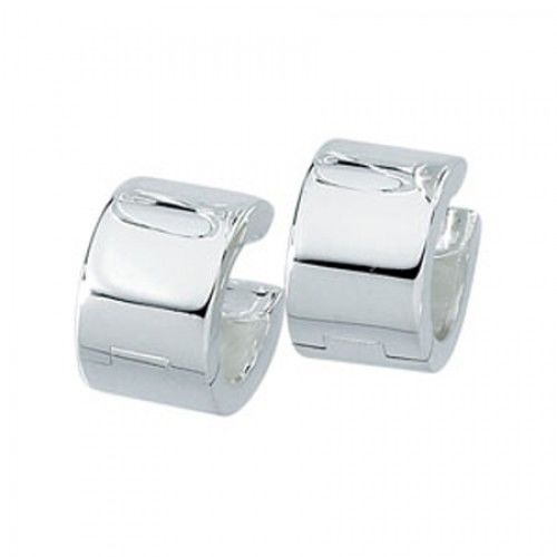925 Sterling Silver Hoop Earrings - 13.50 Mm Tall