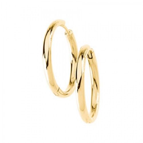 14k Yellow Gold Hoop Earrings - 24 Mm Tall