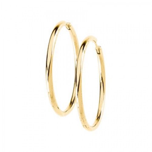 14k Yellow Gold Hoop Earrings - 38.75 Mm Tall