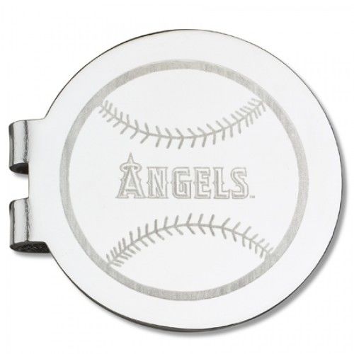 Anaheim Angels Laser-Etched Money Clip - Baseball Shape