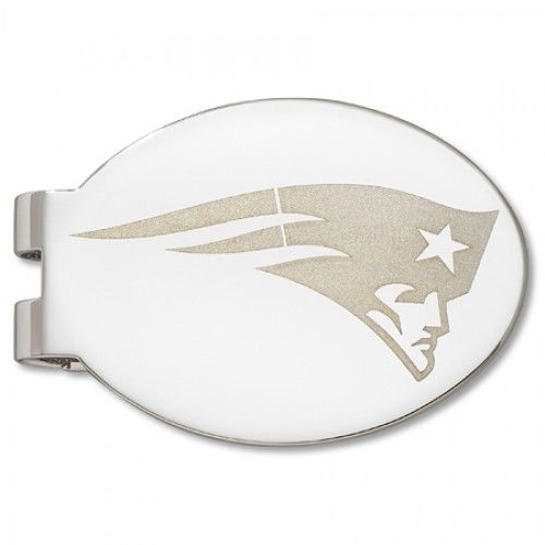 New England Patriots Laser-Etched Money Clip - Football Shape