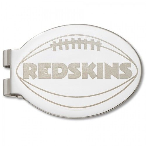 Washington Redskins Laser-Etched Money Clip - Football Shape