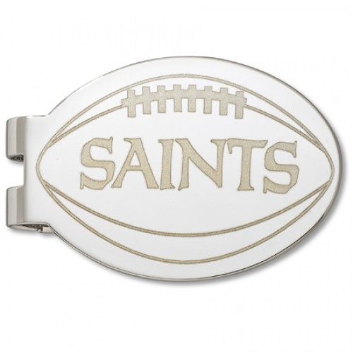 New Orleans Saints Laser-Etched Money Clip - Football Shape