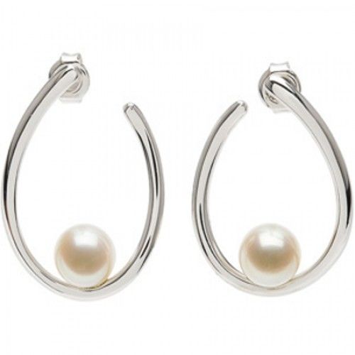 Freshwater Pearl Earrings - 7.0mm White Pearls in 925