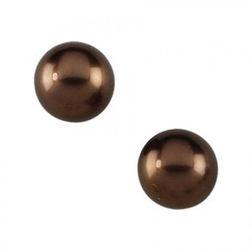 Tahitian Pearl Earrings - 10mm Chocolate Pearls in 14k