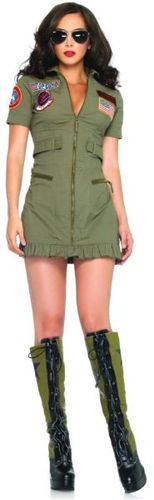 Women's Costume: Top Gun Dress- Small
