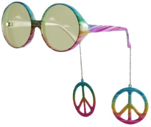 Glasses Peace Danglers Multi