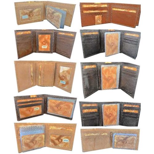 Men's Genuine Cowhide Leather Wallets Case Pack 12