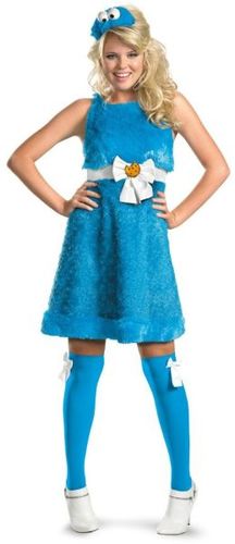 Women's Costume: Cookie Monster Sassy- Large