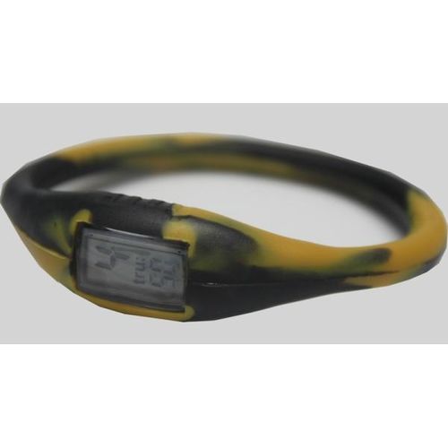 TRU: Silicone Sports Watch (Black/Gold) Case Pack 12