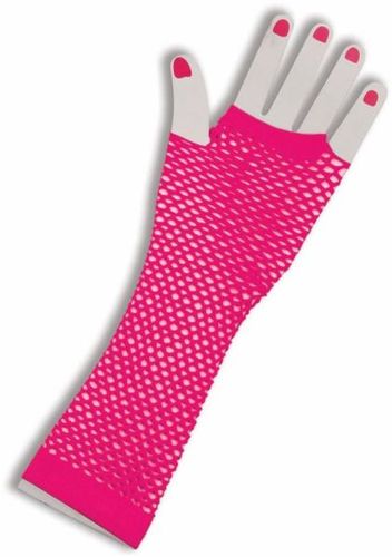 Costume Gloves: Fingerless, Long- Pink Case Pack 2