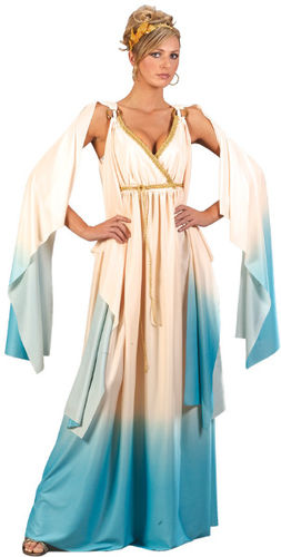 Women's Costume: Greek Goddess, Blue- Small/Medium