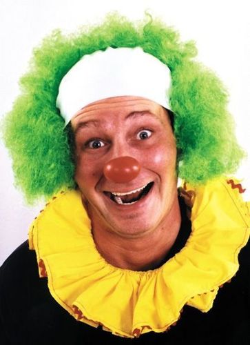 Clown Wig Bald Curly Green