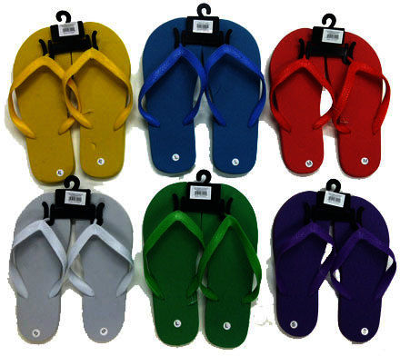 Women's Solid Colored Flip Flops Case Pack 72