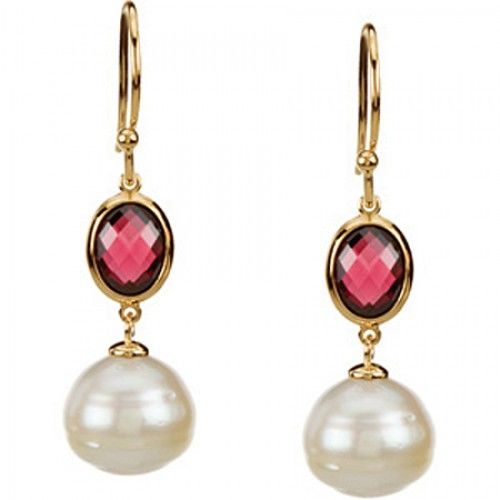 Rhodolite Garnet  Oval Shape Dangle Earrings 2 Carats