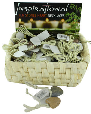 Stone Heart Necklace Case Pack 24