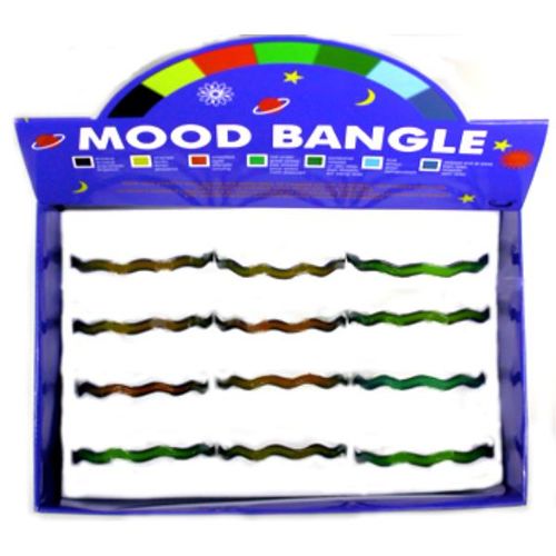 Mood Bangle Bracelets- Wavy Case Pack 12