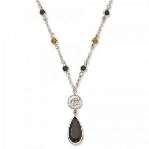 Wichita State Univ Shockers Necklace - Black Crystal