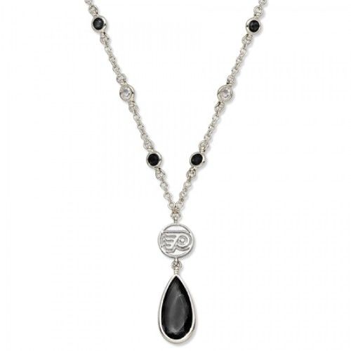 Philadelphia Flyers Flyers Necklace - Black Crystal