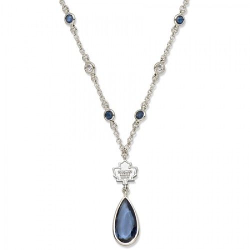 Toronto Maple Leafs Maple Leafs Necklace - Blue Crystal