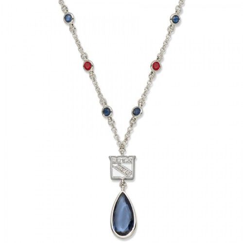 New York Rangers Rangers Necklace - Blue Crystal