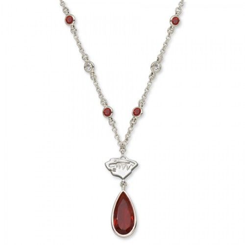 Minnesota Wild Wild Necklace - Red Crystal