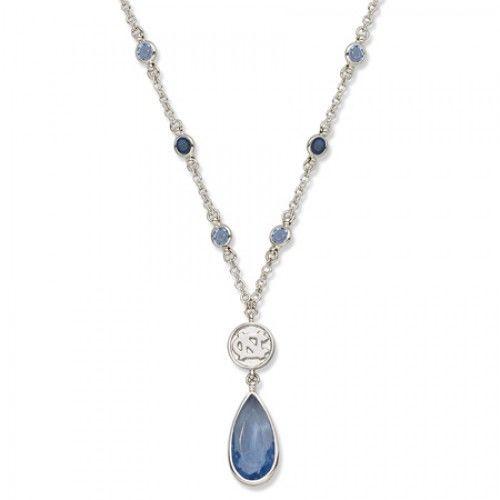 University No Carolina Tar Heels Necklace - Blue Crystal