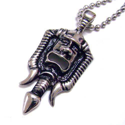 Traditional Lion Shield Designed Titanium Dog tag Necklace