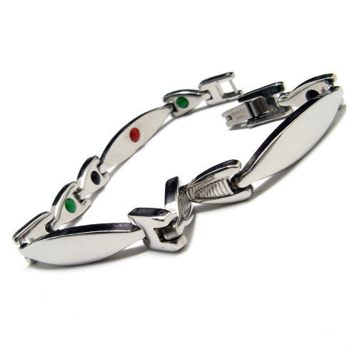 Ms. Ge Particles of Titanium Steel Bracelet Silver