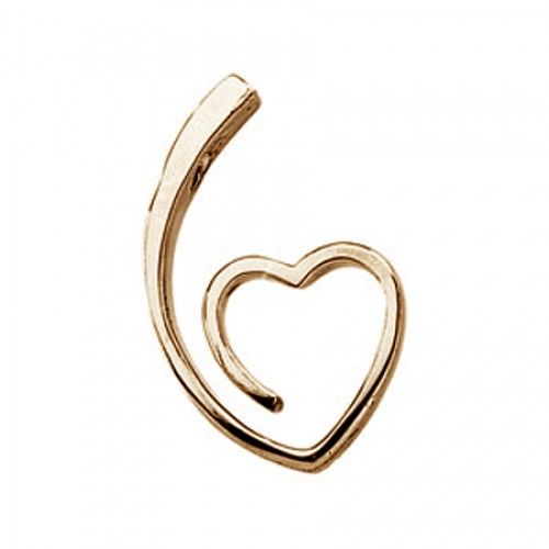 14k Yellow Gold Metal Fashion Heart Pendant New