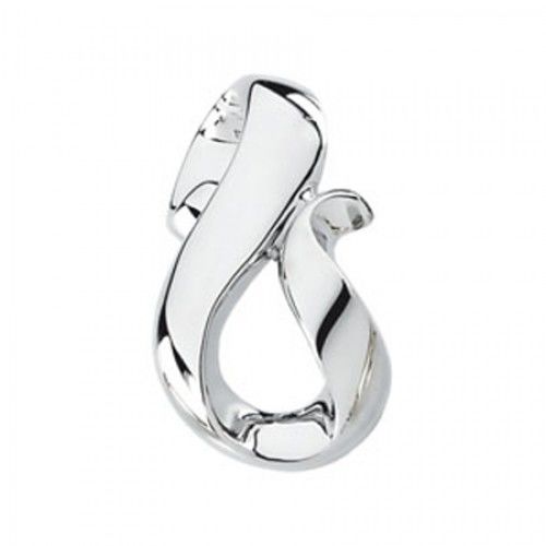 14k White Gold Metal Fashion Pendant Slide New