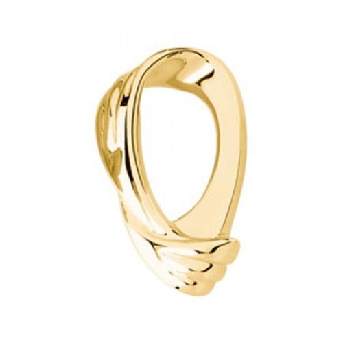 14k Yellow Gold Chain Slide W/ Seashell Accent - New