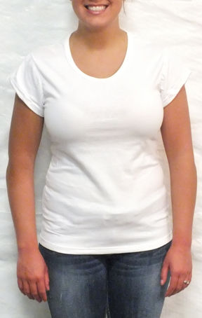Ladies White Short Sleeve Top Case Pack 10