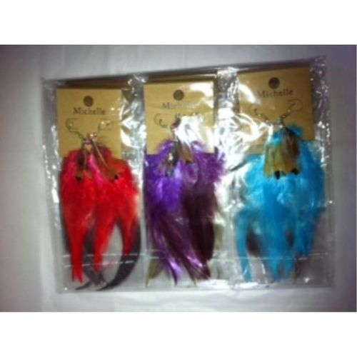 Feather Earrings Case Pack 96