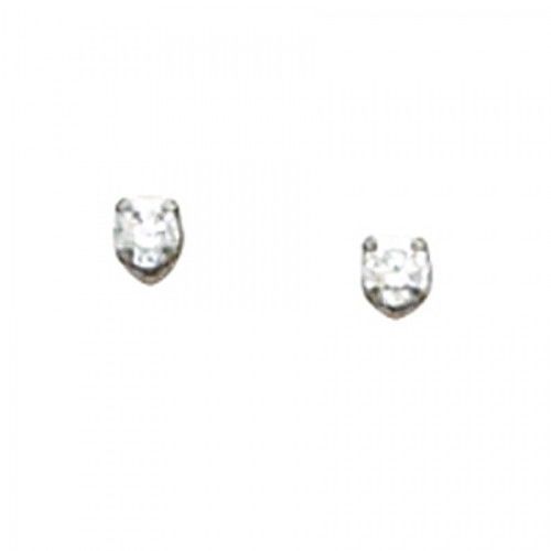 Toddler'S & Girl'S Cubic Zirconia Piercing Earrings in Nickel Plating
