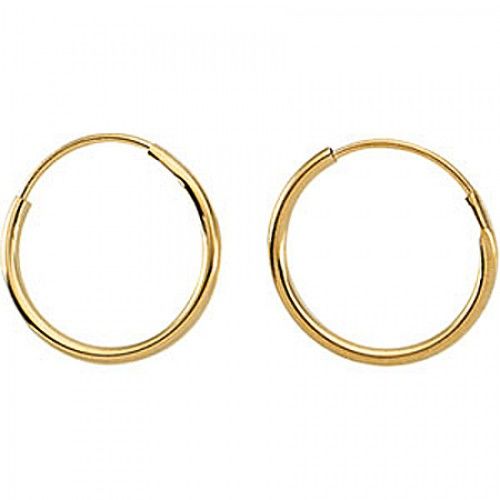 Children'S Elegant Hoop Earrings in 14k Yellow Gold - Girls & Toddlers