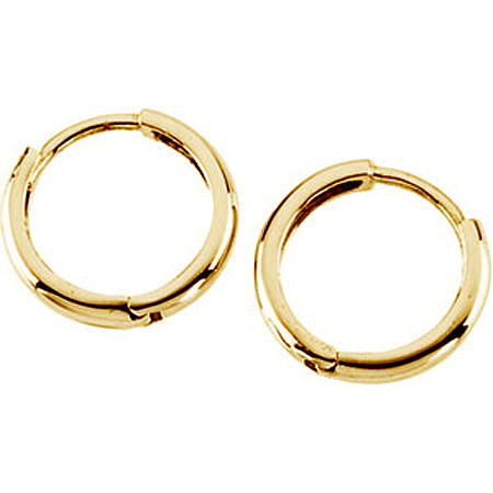 14k Yellow Gold Children'S Hoop Earrings - For Babies & Girls