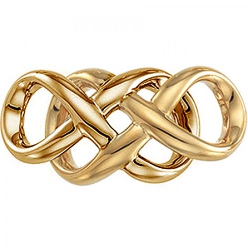 Electroform Woven Slide Pendant in Yellow Gold